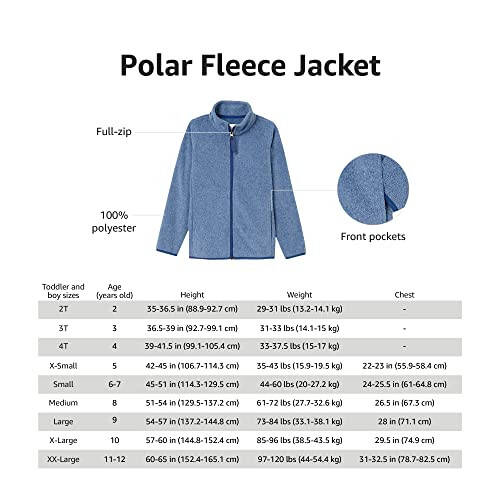 Amazon Essentials Boys and Toddlers' Polar Fleece Full-Zip Mock Jacket - 5