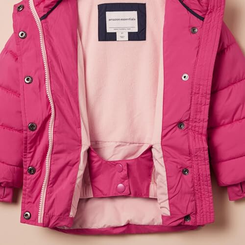 Amazon Essentials Girls and Toddlers' Heavyweight Hooded Puffer Jacket - 6