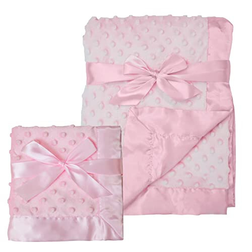 American Baby Company Heavenly Soft Chenille Blanket Set, Pink, for Girls - 22