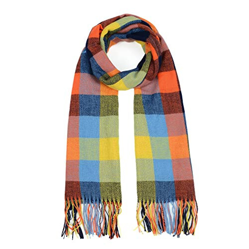 American Trends Womens Long Shawl Warm Scarf Winter Soft Cozy Scarfs Oversized Blanket Tartan Scarf Wraps - 1