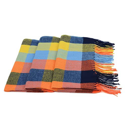 American Trends Womens Long Shawl Warm Scarf Winter Soft Cozy Scarfs Oversized Blanket Tartan Scarf Wraps - 3