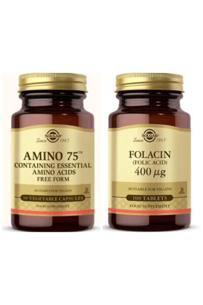 Amino 75 (muhim aminokislotalar) 30 kapsula + Folik kislota 400 мкг 100 tablet - 5