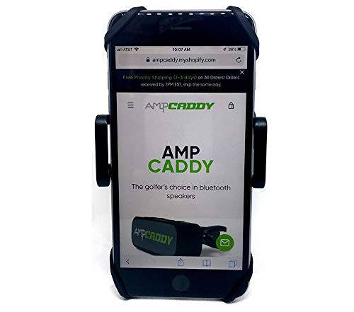 Ampcaddy Telefon Tutucu Kelepçeli - Bisiklet, Tekne, Araba, Golf Arabası ve Bebek Arabası İçin Evrensel Cep Telefonu Montaj Tutucu, iPhone, Samsung, Google, Motorola, LG, Lenovo Cihazlarına Uygun 4.1