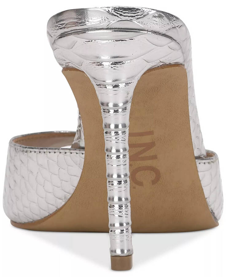 Amra Dress Slide Sandals, Created for Modazone Silver Snake Print - 3