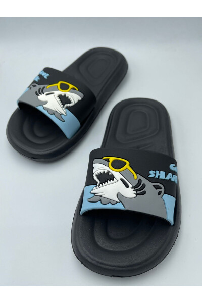 Anatomical Base Non-Slip Base Pool Sea Home Street Children Slippers (Shark Pattern) - 45