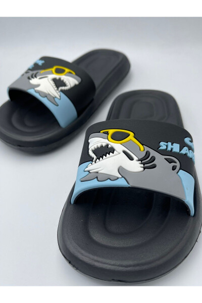 Anatomical Base Non-Slip Base Pool Sea Home Street Children Slippers (Shark Pattern) - 46