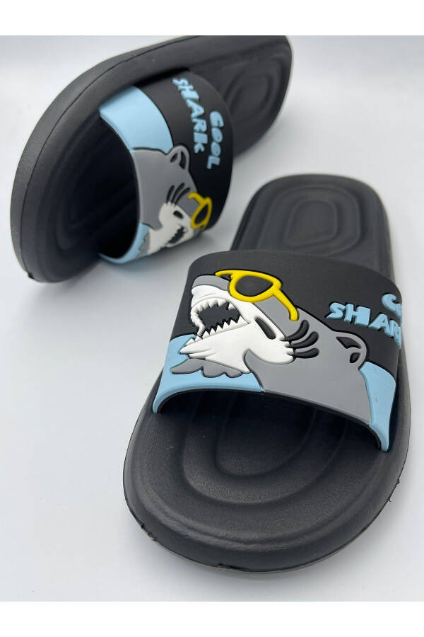 Anatomical Base Non-Slip Base Pool Sea Home Street Children Slippers (Shark Pattern) - 47