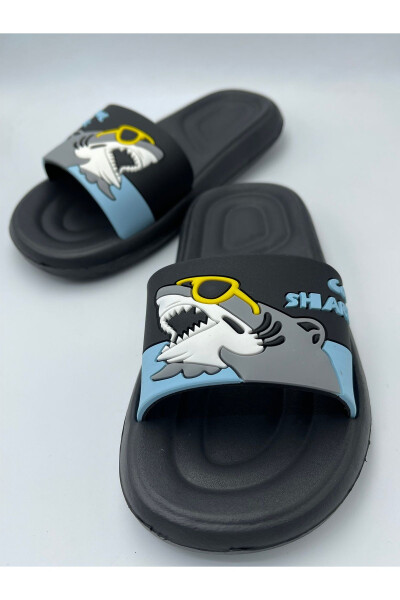 Anatomical Base Non-Slip Base Pool Sea Home Street Children Slippers (Shark Pattern) - 49