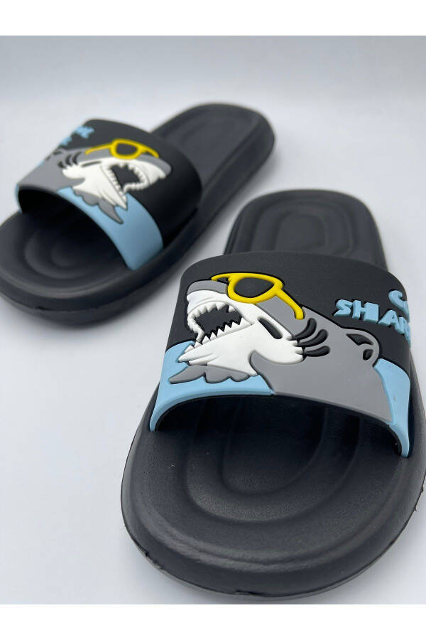 Anatomical Base Non-Slip Base Pool Sea Home Street Children Slippers (Shark Pattern) - 32