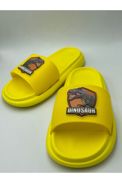 Anatomical Base Non-Slip Base Pool Sea Home Street Kids Slippers (Dinosaur Patterned) - 62