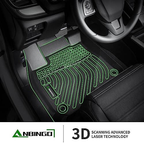 ANBINGO - Mats Set for KIA Seltos 2021-2023 (Trunk Without subwoofer) TPE All Weather Car Mats Waterproof Non-Slip Mat Full Sets - 3