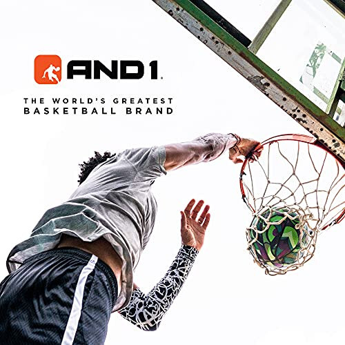 AND1 Chaos Basketball: Official Regulation Size 7 (29.5 inches) Rubber - Deep Channel Construction Streetball, Made for Indoor Outdoor Basketball Games - 6