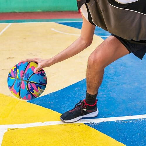 AND1 Ultra Grip Basketball: Official Regulation Size 7 (29.5 inches) Rubber - Deep Channel Construction Streetball, Made for Indoor Outdoor Basketball Games - 5