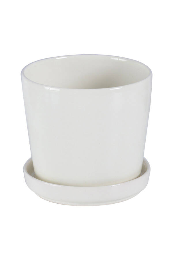 Angdesign Ceramic Pot with Plate 14 Cm Cream - 8