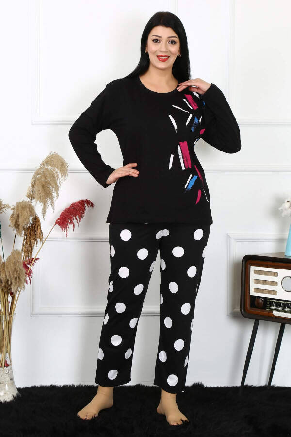 Angelino Lingerie Women's Plus Size Cotton Long Sleeve Pajama Set 202215 - 1