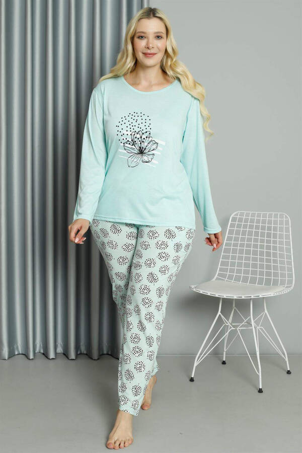 Angelino Lingerie Women's Plus Size Cotton Long-Sleeved Pajama Set 202211 - 1