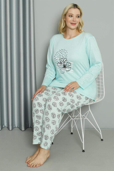 Angelino Lingerie Women's Plus Size Cotton Long-Sleeved Pajama Set 202211 - 4