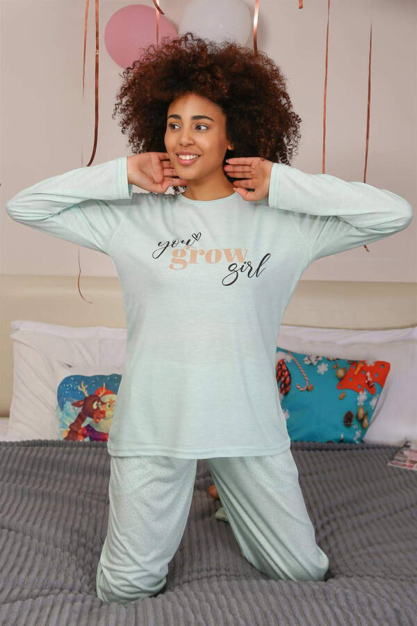 Angelino Women's Cotton Long Sleeve Pajama Set 4188 - 2