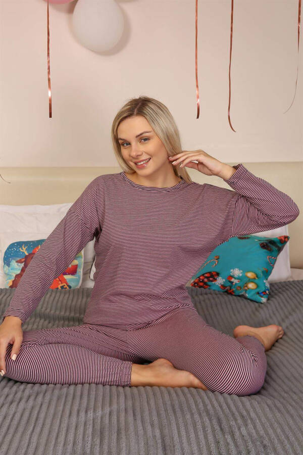 Angelino Women's Long Sleeve Cotton Pajama Set 4172 - 3