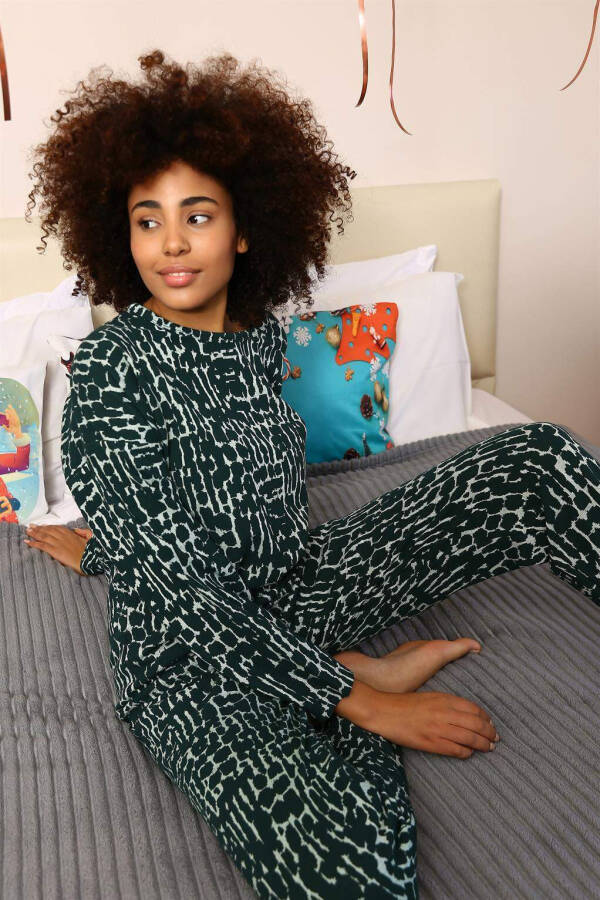 Angelino Women's Long-Sleeved 3-Thread Cotton Pajama Set 4181 - 6