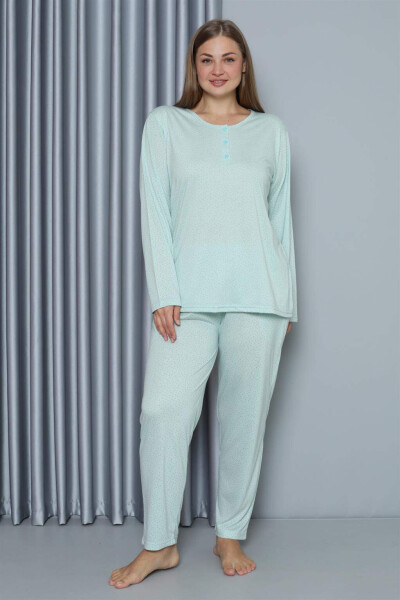 Angelino Women's Plus Size Cotton Long Sleeve Pajama Set 202212 - 2