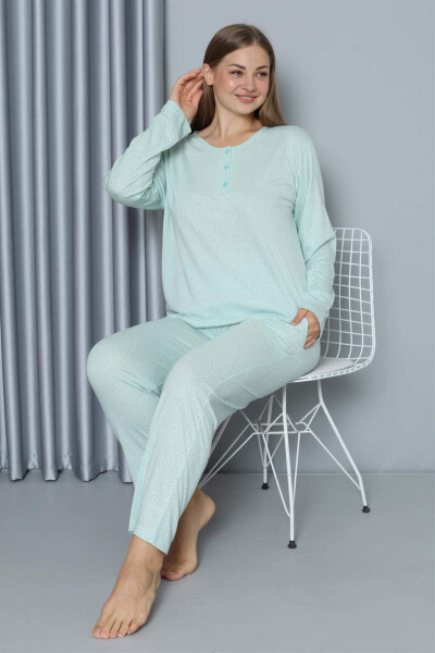 Angelino Women's Plus Size Cotton Long Sleeve Pajama Set 202212 - 4