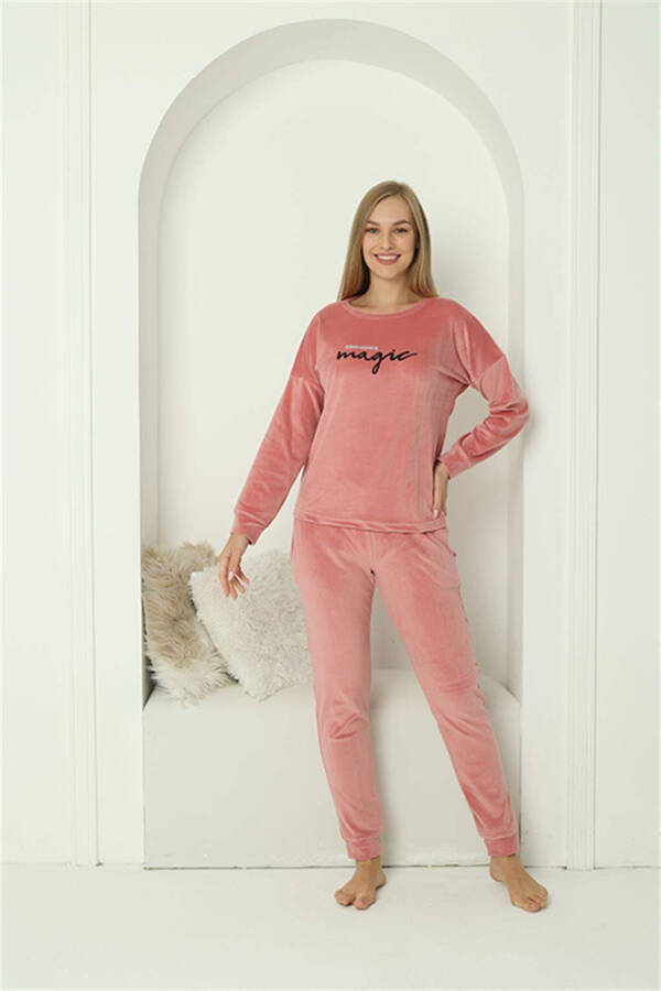 Angelino Women's Velvet Pink Pajama Set 20624 - 1