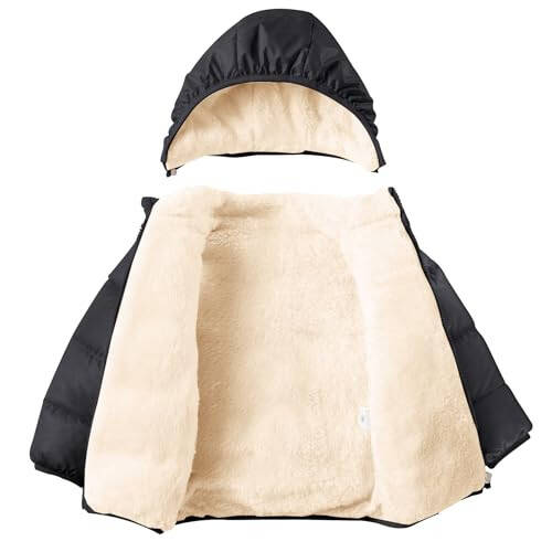 ANHDM Baby Boys Girls Thicken Winter Coat Toddler Fleece Warm Hooded Jacket Clothes 2024 - 3