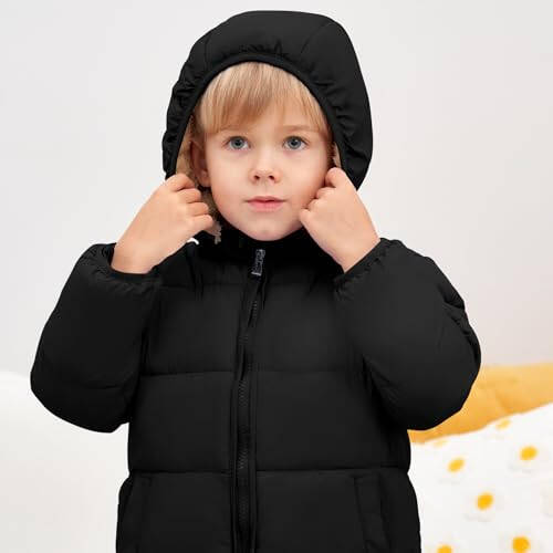 ANHDM Baby Boys Girls Thicken Winter Coat Toddler Fleece Warm Hooded Jacket Clothes 2024 - 5