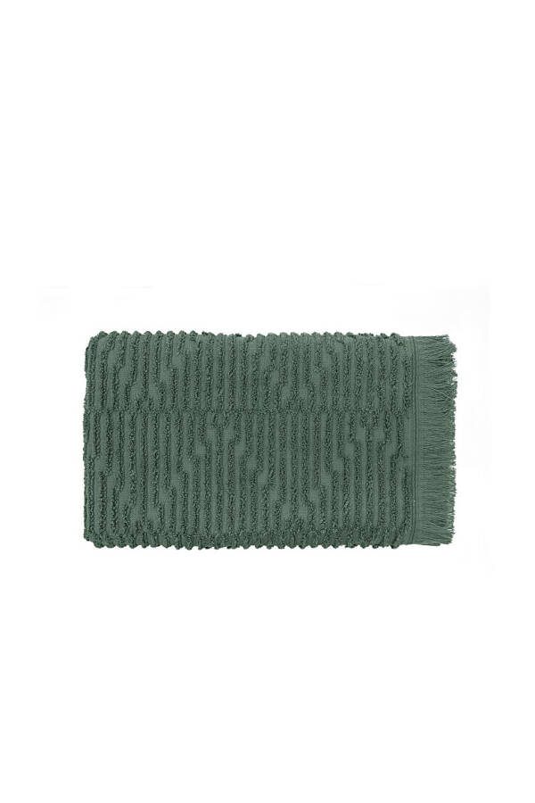 Anisa 2-Piece Hand and Face Towel 100% Cotton Terry Jacquard Green 50x90 Cm - 18