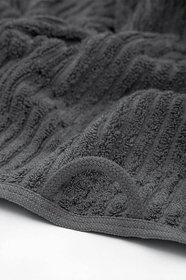 Anisa Bath Towel Set 100% Cotton Combed Jacquard Anthracite - 25