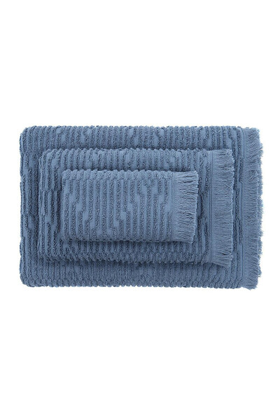 Anisa Bath Towel Set 100% Cotton Combed Jacquard Blue - 22