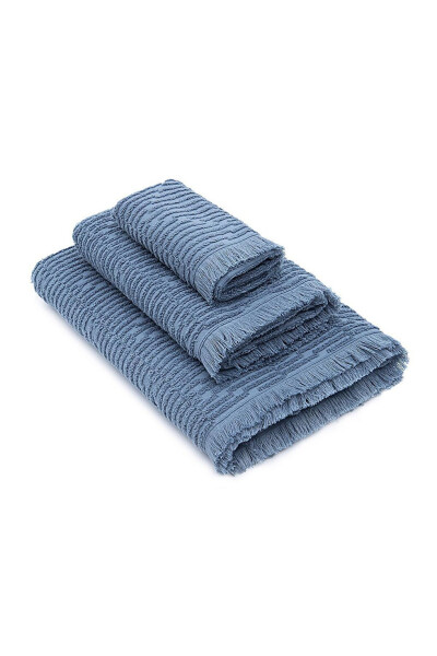 Anisa Bath Towel Set 100% Cotton Combed Jacquard Blue - 23