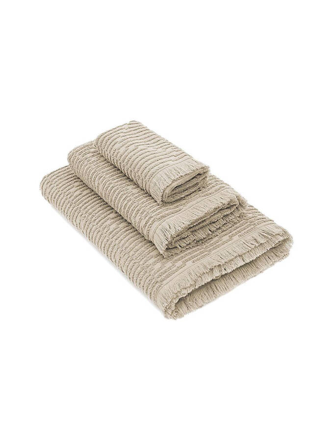 Anisa Bath Towel Set 100% Cotton Jacquard Beige - 13