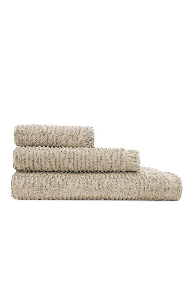 Anisa Bath Towel Set 100% Cotton Jacquard Beige - 21