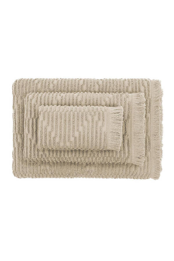 Anisa Bath Towel Set 100% Cotton Jacquard Beige - 22