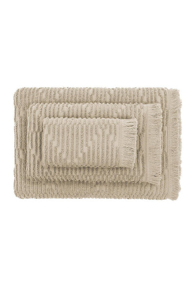 Anisa Bath Towel Set 100% Cotton Jacquard Beige - 17