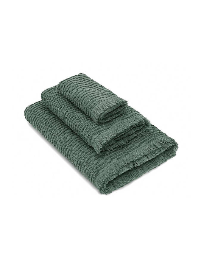 Anisa Bath Towel Set 100% Cotton Jacquard Green - 3