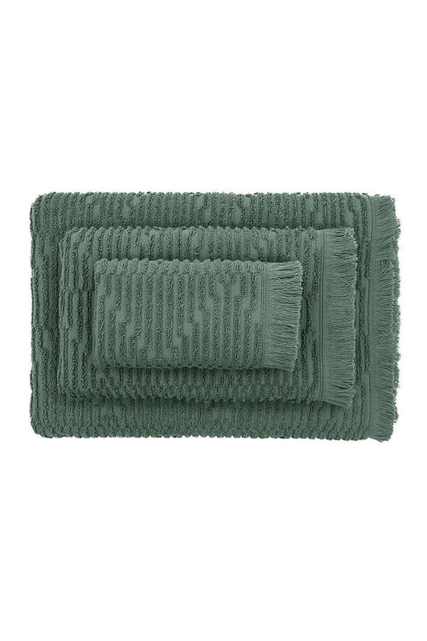 Anisa Bath Towel Set 100% Cotton Jacquard Green - 17