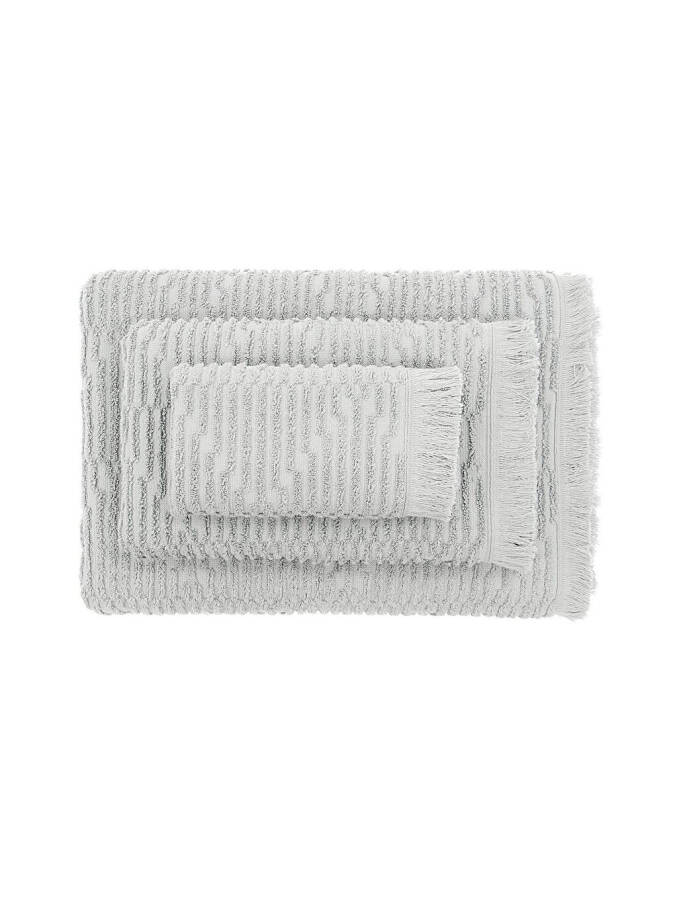 Anisa Bath Towel Set 100% Cotton Jacquard Grey - 12