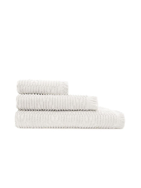 Anisa Bath Towel Set 100% Cotton Terry Jacquard Cream - 11