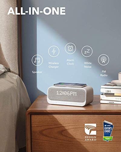 Anker AK-A3300121 Soundcore Wakey Bluetooth Hoparlörler Alarm Saatli, Beyaz - 2