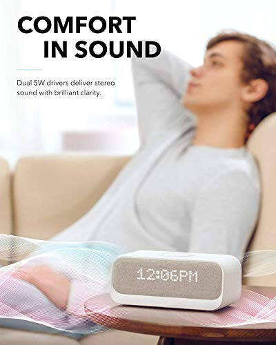 Anker AK-A3300121 Soundcore Wakey Bluetooth Hoparlörler Alarm Saatli, Beyaz - 4