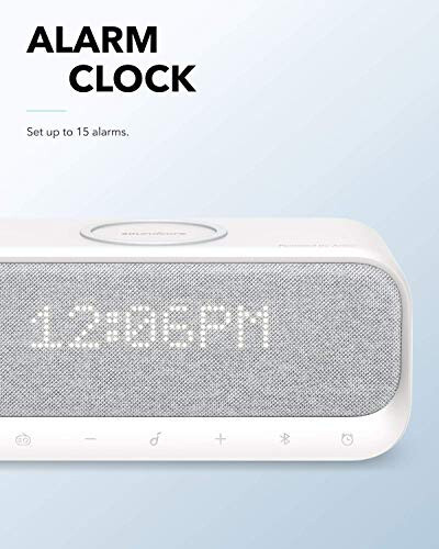 Anker AK-A3300121 Soundcore Wakey Bluetooth Hoparlörler Alarm Saatli, Beyaz - 5