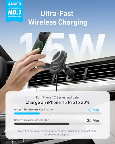 Anker MagGo Power Bank, Qi2 Certified 15W Ultra-Fast MagSafe-Compatible Portable Charger with MagSafe Wireless Car Charger Compatible - 7