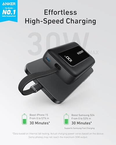 Anker Magnetic Portable Charger Zolo Power Bank, 10,000mAh 30W High-Speed Portable Charger - 6