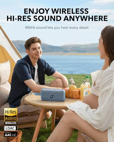 Anker Soundcore Bluetooth-динамик & Motion 300 Беспроводной портативный динамик с высоким разрешением с BassUp, Bluetooth-динамик с технологией SmartTune, 30 Вт стереозвук, 13 часов воспроизведения и водонепроницаемость IPX7 - Красный - 4