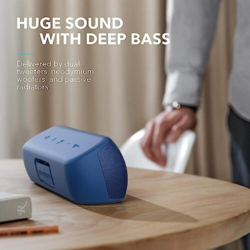 Anker Soundcore Motion+ Bluetooth Speaker with Hi-Res 30W Audio, Extended Bass and Treble, Wireless HiFi Portable Speaker with App, Customizable EQ, 12-Hour Playtime, IPX7 Waterproof, and USB-C, Blue - 10