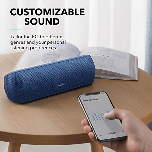 Anker Soundcore Motion+ Bluetooth Speaker with Hi-Res 30W Audio, Extended Bass and Treble, Wireless HiFi Portable Speaker with App, Customizable EQ, 12-Hour Playtime, IPX7 Waterproof, and USB-C, Blue - 6