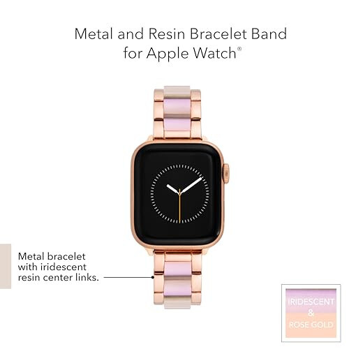 Anne Klein Fashion Resin Bracelet for Apple Watch, Secure, Adjustable, Apple Watch Replacement Band, Fits Most Wrists - 4